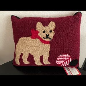 Large Martha Stewart French Bulldog Holiday Decor Pillow